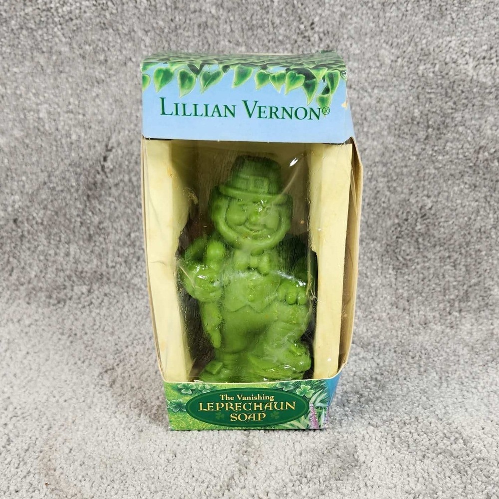 Lillian Vernon Leprechaun Soap Green Vanishing Triple-Milled Scotland 5.3oz